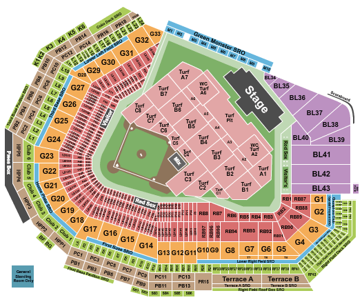 Fenway Park Jason Aldean Seating Chart